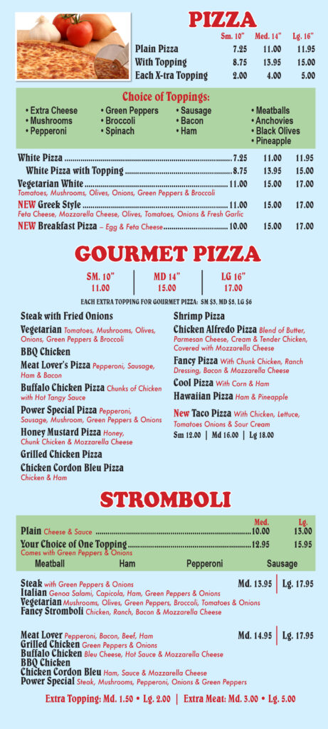 Pizza Power Our Menu Pizza Menu 1